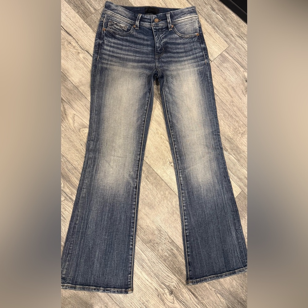 Buckle Flare Blue Women's Jeans